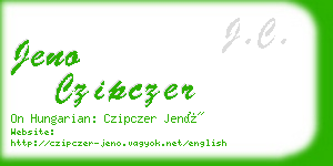 jeno czipczer business card